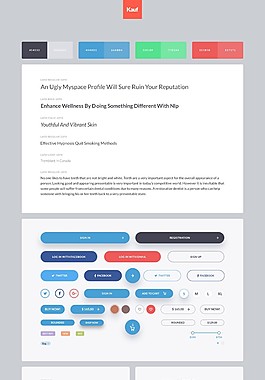 UI網(wǎng)頁模板設(shè)計元素