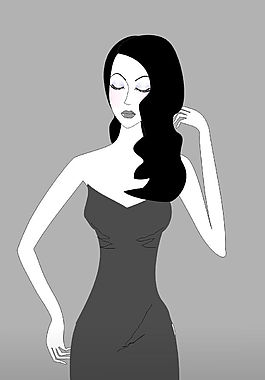 矢量時尚美女