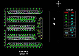 停車場(chǎng)平面圖CAD圖紙