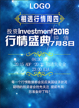 行情周 EIA  初請失業金 API