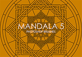 Mandala式古典宗教圖案Photoshop印花筆刷下載