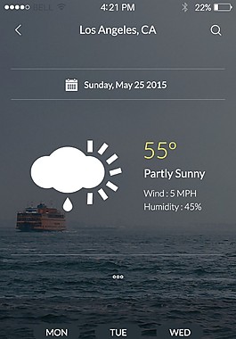 天氣預報詳情頁設計素材