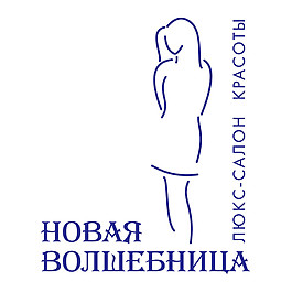 蓝色美少女线条绘画logo设计