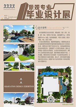 庭院景觀設(shè)計(jì)畢業(yè)設(shè)計(jì)展板海報(bào)