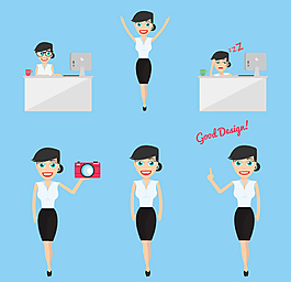 商務(wù)女性素材設(shè)計(jì)