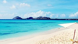 夏季清涼海邊沙灘背景