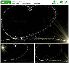 粒子光效愛心運動軌跡 婚慶素材08