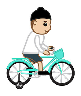 騎自行車的孩子