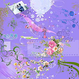 花藝裝飾背景戀