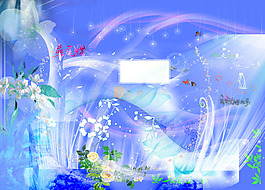 花朵光线彩虹