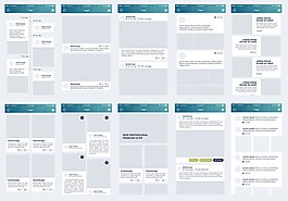 扁平app界面設計模板