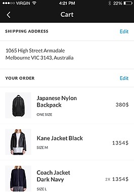 購(gòu)物商城app界面元素