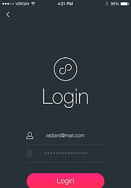 手機app登陸界面模板