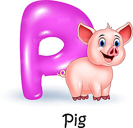 卡通動(dòng)物字母設(shè)計(jì)矢量素材