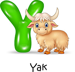 卡通動(dòng)物字母設(shè)計(jì)矢量素材