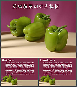菜椒蔬菜幻燈片模板