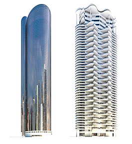 創(chuàng)意建筑設計 城市高樓大廈模型