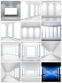 展覽館展廳矢量