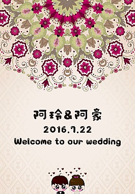 婚慶展板