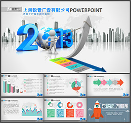 適合年度工作匯報的公司PPT模板