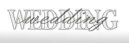 wedding字體效果