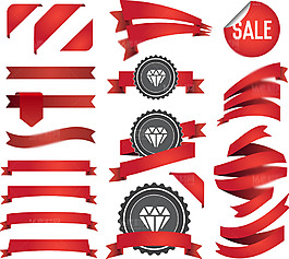 精美條幅裝飾矢量素材