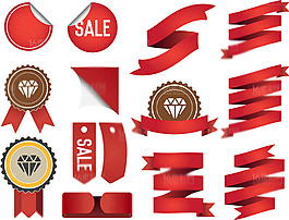 精美條幅裝飾矢量素材