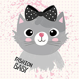 卡通貓咪狐貍矢量素材