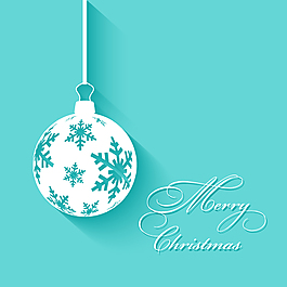 雪花圣誕球背景