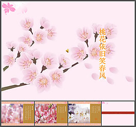 好看的桃花風(fēng)景PPT模板