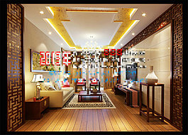 室內(nèi)中式模型素材