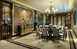 中式餐廳模型設(shè)計