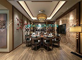 中式餐廳模型設(shè)計(jì)