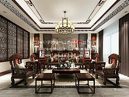 中式室內(nèi)模型設(shè)計(jì)