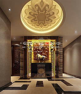 中式室內(nèi)模型素材設(shè)計(jì)