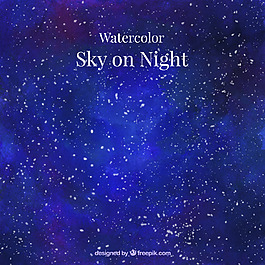 藍色璀璨星空背景矢量圖素材