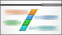 平行四邊形四色四項(xiàng)并列關(guān)系