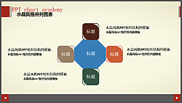 水晶風(fēng)格并列關(guān)系圖表