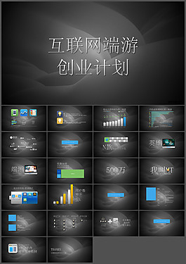 網(wǎng)絡(luò)游戲創(chuàng)業(yè)計劃書PPT模板