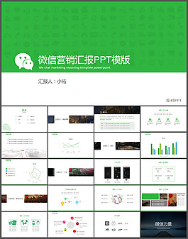 微信公眾號營銷匯報PPT模板