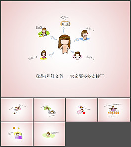 女生個(gè)人介紹幻燈片模板