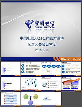 中國電信分公司微博運營策劃方案ppt模板