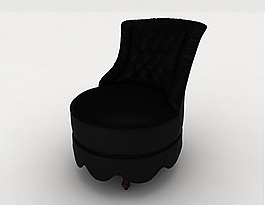 個(gè)性黑色單人沙發(fā)3d模型下載