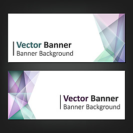 多邊形背景色橫幅素材