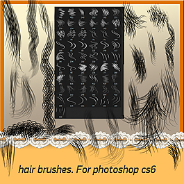 精細的發絲、毛發CG繪畫Photoshop筆刷素材