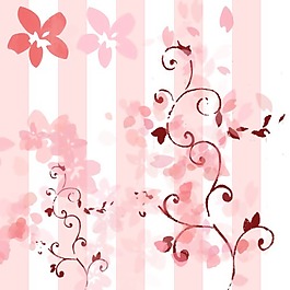 刻板式印花、樱花图案PS笔刷下载