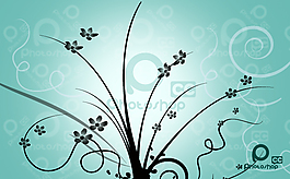 小清新植物藝術(shù)花紋圖案Photoshop筆刷