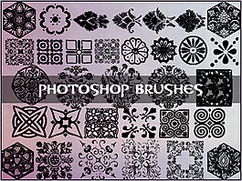 Photoshop古典藝術(shù)花紋素材筆刷