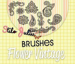 漂亮的手繪藝術(shù)花紋圖案PS筆刷素材免費(fèi)下載