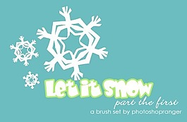 可爱怪异卡通雪花笔刷photoshop素材下载